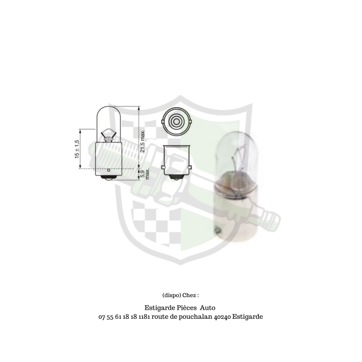 Ampoule 12V 4W BA9S