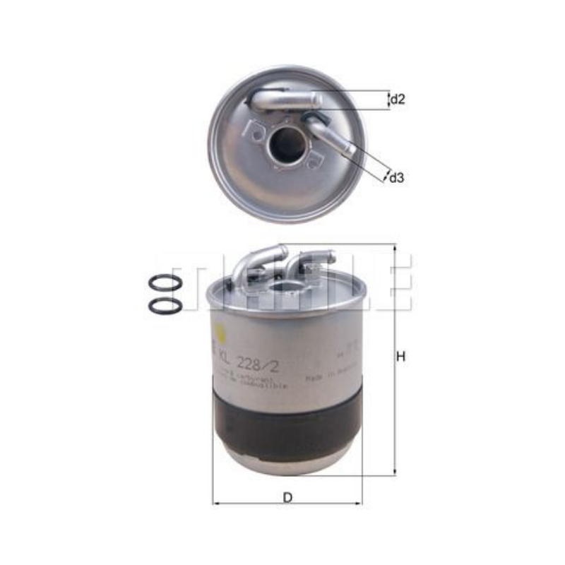 Filtre à carburant KNECHT FILTER KL 228/2D