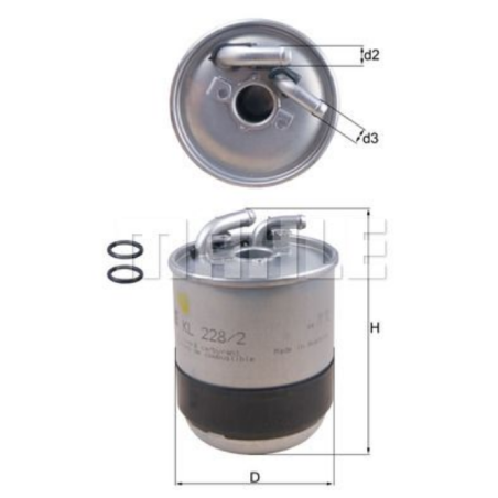 Filtre à carburant KNECHT FILTER KL 228/2D