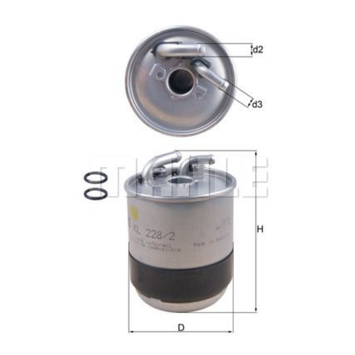 Filtre à carburant KNECHT FILTER KL 228/2D
