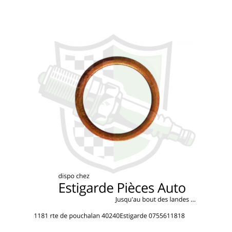 Joint 14x18x1.5 pour vis creuse et raccord banjo