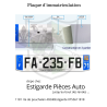 Plaque immatriculation alu plastifiée personnalisable