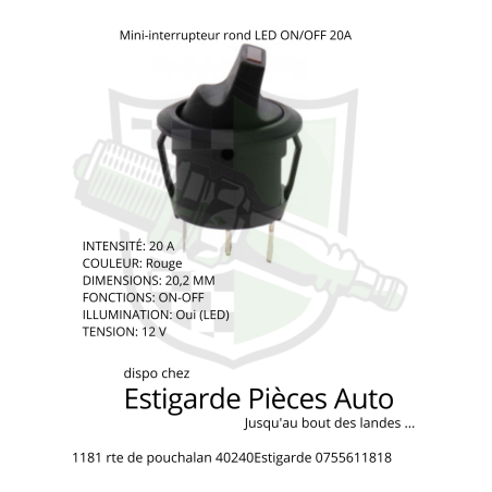 Mini-interrupteur rond LED