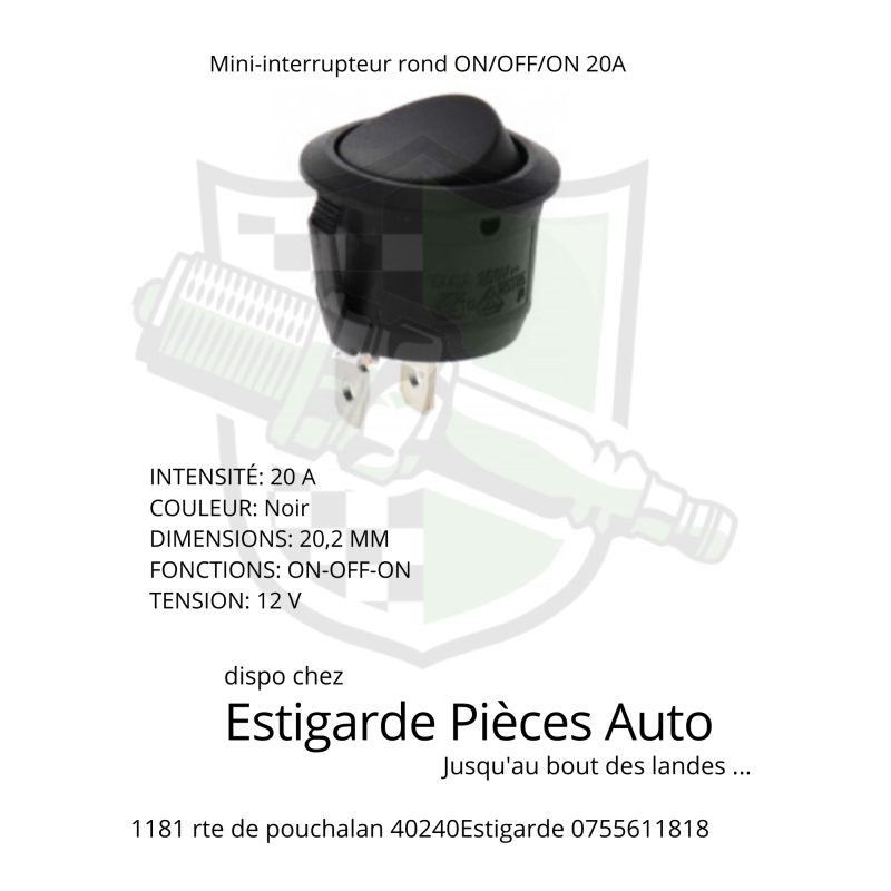 Mini-interrupteur rond ON/OFF/ON
