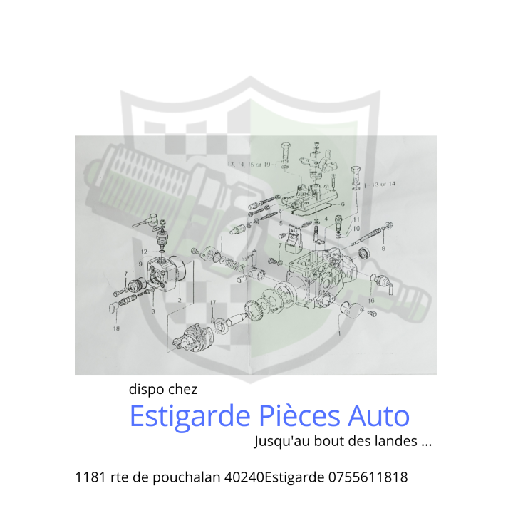 Pochette de joints pompe a injection