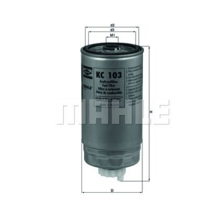 Filtre à carburant KNECHT FILTER KC 103